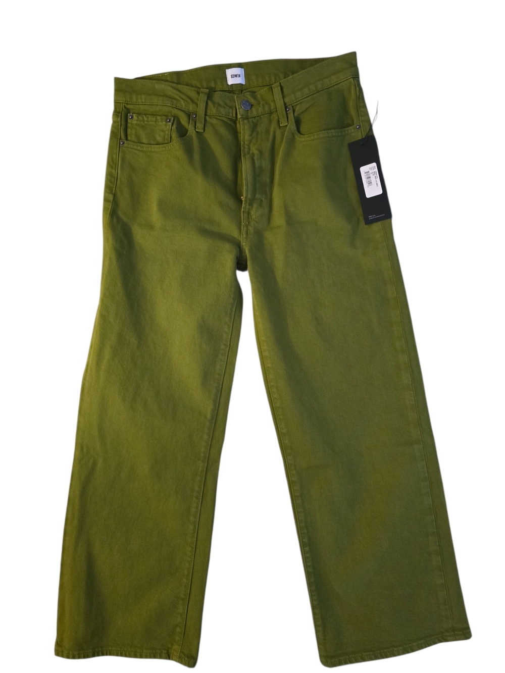 Edwin Olive Green Relaxed Wide-Leg Jeans